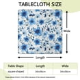 thumbnail image 2 of Pioneer Flower Floral Print Pattern Square Fitted Tablecloth with Elastic Edge,Square Table Cover,Washable Elastic Table Cover for Home Kitchen Party Decor 34"x34", 2 of 6