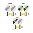 thumbnail image 3 of Pickleball Wood Paddle Set Beginner Racket Durable 2 Paddles 2 Pickle Balls Style A | With Cover, 3 of 5
