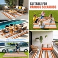 thumbnail image 4 of Orange Stripes Outdoor Rug for Patio/Deck/Porch, Non-Slip Large Area Rug 6 x 9 Ft, Modern Minimalist Horizontal Ombre Lines Indoor Outdoor Rugs Washable Area Rugs, Camping Rug Carpet Runner, 4 of 8