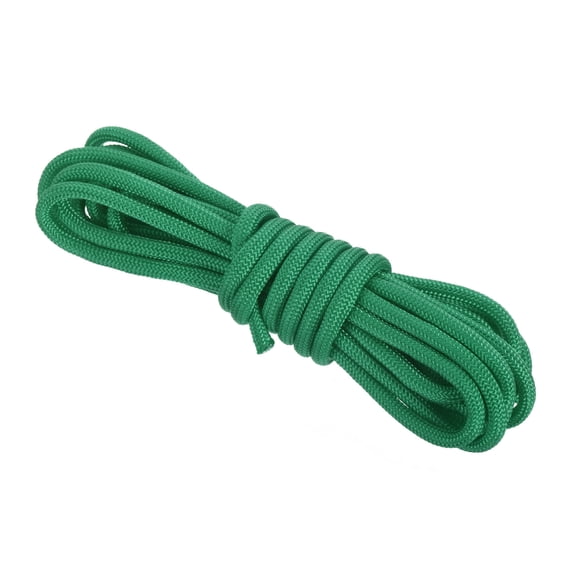 Uxcell 550 Paracord Rope 10ft, 4mm Thin Paracord Nylon Cord Survival 7-Strand Core for Tent Camping Outdoor Gear - Green
