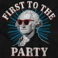 thumbnail image 2 of Funny First to the Party Washington Unisex Plus Fleece Graphic Sweatshirt Brisco Brands 5X, 2 of 6