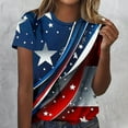 thumbnail image 2 of Crgrtght Patriotic Shirts for Women 4th of July T Shirts for Women Graphic Tees for Women 2025 Patriotic Flag Shirt Short Sleeve Crewneck Independence Day Tops Women Beach Fashion, 2 of 5