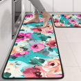 thumbnail image 2 of Kitchen Rugs Sets Of 2,Pioneer Flower Floral Print Pattern Anti Fatigue Kitchen Mat Rugs Non Slip Washable,Decorative Kitchen Floor Mats for Kitchen,Sink,Laundry,17"x47"+17"x47", 2 of 5