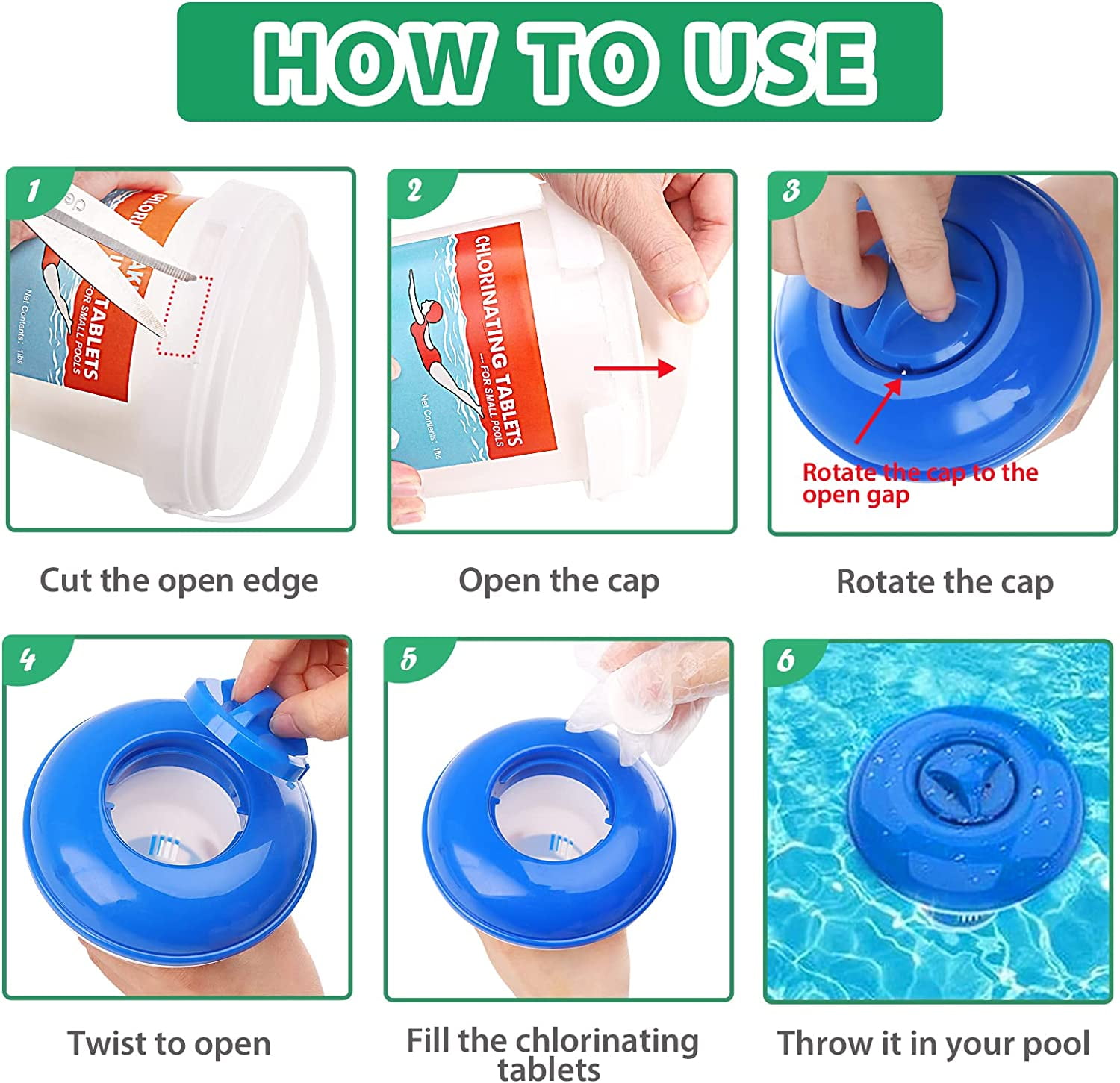 Buy Chlorinating Tablets 1 Inch, 1 Lb Pool Chlorine Tablets with