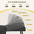 thumbnail image 4 of FHFO Convertible Sofa Bed,4 in 1 Multi Function Ottoman Bed,Assembly-Free Chair Bed Sleeper with Adjustable Backrest and Pillow(Gray, Medium-28 Width), 4 of 8