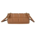 thumbnail image 1 of AMERTEER Women Chocolate Square PU Leather Flap Shoulder Bags Lady Flap Small Handbags, 1 of 9