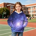 thumbnail image 4 of qelini Hooded Pullover Sweatshirt Kids 3-14 Years Long Sleeve Warm Fall Winter Top with Kangaroo Pockets Print Cloths for Daily Outdoor Home Wear, 4 of 6