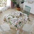 thumbnail image 5 of Fall Fower Floral Square/Round Tablecloths 52x52,Elegant Green White Autumn Butterfly Table Cloth Table Cover Indoor/Outdoor Tabletop Decor for Wedding Holiday Party Dinner Baby Shower, 5 of 7