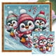 thumbnail image 1 of Hilo Algodón Ecológico Bordado Punto Cruz Pingüinos Esquí Con 11CT 50x50cm, 1 of 9