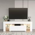 thumbnail image 2 of Homall 70 Inch TV Stand with Remote LED Lights, Black Modern Entertainment Center - Soft-Close Drawers & Adjustable Shelves for Living Room, 2 of 7