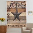 thumbnail image 3 of Texas Star Vintage Sheer Curtains 63 Inches Long, Berry Dark Brown Wooden Light Filering Curtains, Breathable Simi Curtain Privacy Drapes for Living Room Bedroom Lightweight Window Treatment, 3 of 9
