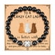 thumbnail image 3 of Pulsera de gato de piedra con imán negro, pulsera de gato atigrado naranja, pulsera de regalo para mujer loca con cabeza de gato plateada, 3 of 6