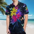 thumbnail image 5 of High Quality Hawaiian Shirts for Men Short Sleeve Aloha Beach Shirt Floral Summer Casual Button Down Shirts Blouses EC2FQS, 5 of 7