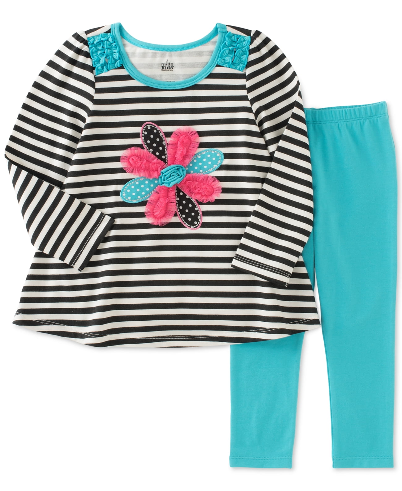 Kids Headquarters Kids Headquarters Baby Girls’ 2Pc. Striped Flower