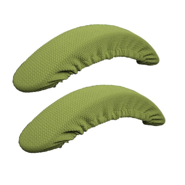 1 par de fundas de reposabrazos de tela elástica para muebles, cómodas y resistentes, se adaptan a la mayoría de las sillas. Verde