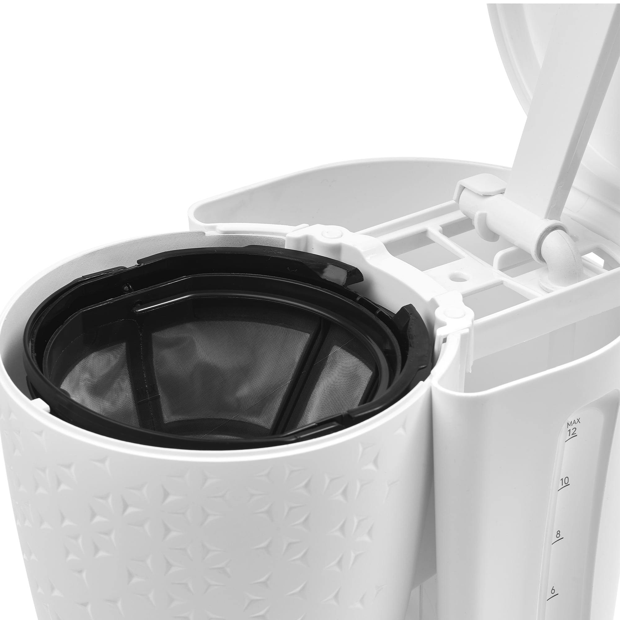 Haden Starbeck Coffee Machine, 10 Cup Auto Coffee Maker, White & Chrome