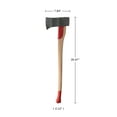 thumbnail image 4 of Kings County Tools Maul Wood Splitter Axe - 36” Log and Wood Splitting Axe, 4 of 6