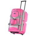 thumbnail image 1 of Olympia 29 Inch 8 Pocket U Shape Rolling Duffel Bag with Handle, Hot Pink, 1 of 4