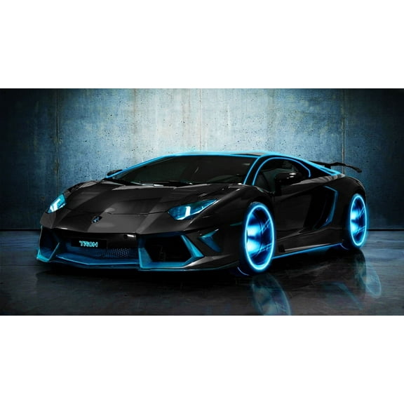 Bad Dog Posters Lamborghini Aventador Tron Legacy 24inx36in Mini Art Poster 24x36 poster