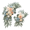 thumbnail image 4 of 2x Arco de boda con flores, letrero de bienvenida, decoración, arreglo floral, guirnalda de fondo, guirnalda de flores artificiales para aniversario Azul champán, 4 of 8