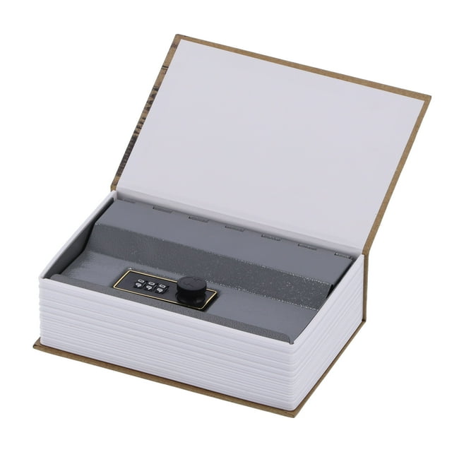 Caja de seguridad para libros, caja de seguridad pequeña, caja de dinero, caja de almacenamiento de libros, artesanía superior