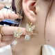 thumbnail image 3 of Preciosos pendientes de circonita cúbica de plata, pendientes colgantes, joyería de boda para mujer JM, 3 of 5