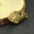 thumbnail image 2 of Brass Solid Fish Pendant Figurine Small Statue Home Ornament Collectibles, 2 of 5