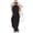 a_Black, variant on Women Summer Halter Neck Sundress Sleeveless Split Side Casual Beach Travel Vacation Maxi Long Dress with Pockets Wine Red Large