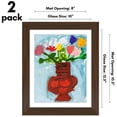 thumbnail image 3 of Americanflat 10x12.5 Kids Art Frame 2 Pack Holds 100 Art Pieces 8.5x11 Mat Magnetic Letter Size Display Mini - Walnut, 3 of 8