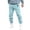 Light blue, variant on Awwp Mens Sweatpants, Thermal High Waisted Sweatpants Pattern Printed Gym Joggers Pants for Men Black L