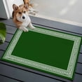 thumbnail image 4 of Green Greek Key Large Area Rugs for Bedroom Living Room, Soft Non Slip Carpet Bedside Rug, Geometric Greece Ancient Farmhouse Geo Rectangular Floor Cover Kitchen Accent Rug 2'x3' for Office, 4 of 9