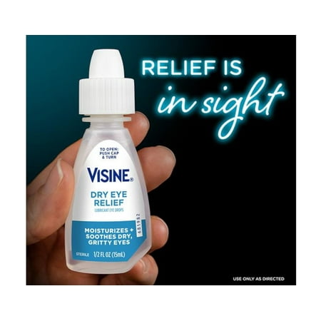 6 Pack Visine Tears Dry Eye Relief Sterile Lubricant Eye Drops 0.5 Oz Each