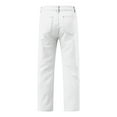 thumbnail image 4 of Eashery Men Pants Slim Fit High Waisted Jeans Men's Relaxed Fit Classic Jeans - Loose Fashion Baggy Comfort Plain Pants White Large, 4 of 5