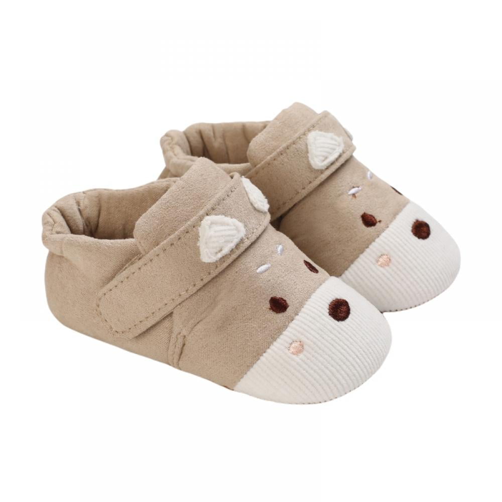 BENHERO Infant Baby Boys Girls Shoes Soft Sole Cartoon Slipper Soft Sole Moccasins Toddler First Walker House Walking Crib Shoes 