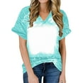 thumbnail image 2 of Raeneomay Oversized T Shirts for Women Casual Tops Women's Tops Women's Fashion Casual Loose Blouse Printing V Neck T-Shirt Blouse Print Tee, 2 of 5