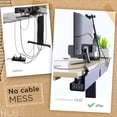 thumbnail image 2 of Juego de bandejas para gestión de cables Scandinavian Hub negras autoadhesivas, 2 of 7