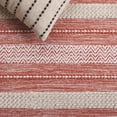 thumbnail image 6 of SAFAVIEH Montauk Marin Striped Cotton Area Rug, Orange/Ivory, 6' x 6' Round, 6 of 10