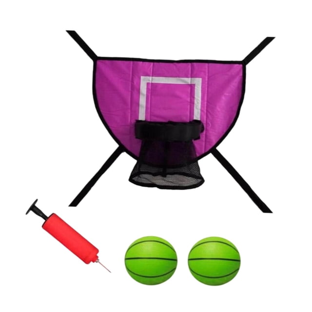 Aro de baloncesto para trampolín, resistente para clavar, resistente al agua. rosa