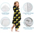 thumbnail image 7 of Yellow Lemon Fruits Black Pattern Hooded Bath Towel，60"x35" for Ages 3 To 12 Kids, Quick Dry Lightweight Soft Microfiber Hood Beach Towel Cover Up for Kids, 7 of 7