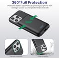 thumbnail image 5 of Battery Case for iPhone 14/13/13 Pro (6.1 Inch),Upgraded 7500mAh Ultra-Slim Portable Charging Rechargeable Protective Extended Pack Charger Cover-Black, 5 of 5