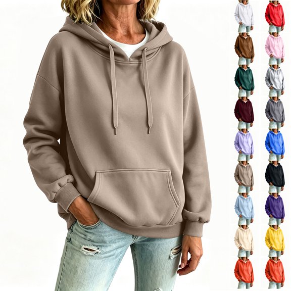 Basysin Hoodies for Women Fall Long Sleeve Casual Comfort Sweatshirts Winter y2k 2026 Cute Sweatshirts Women Y2k Tops For Women