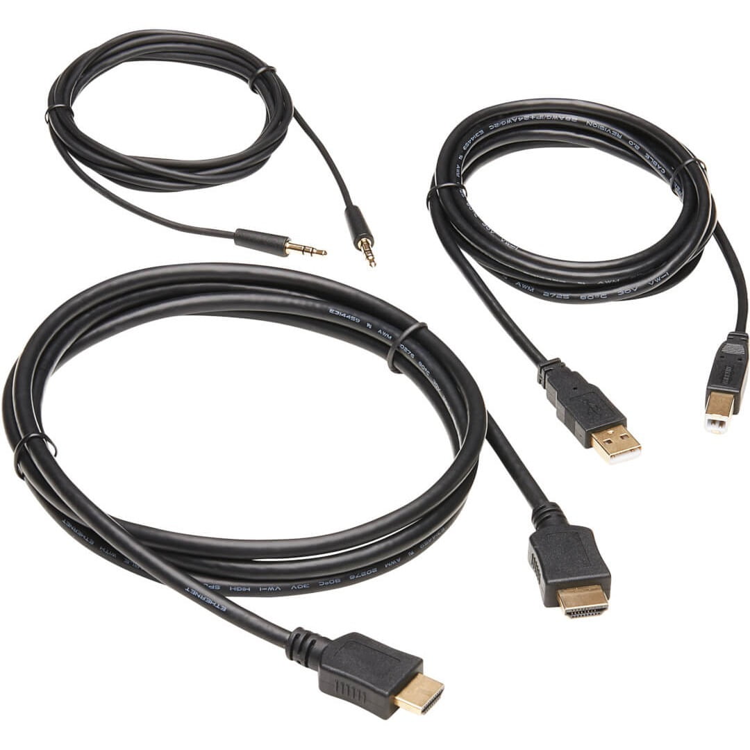 Tripp Lite HDMI KVM Cable Kit 4K HDMI USB 2.0 3.5mm Audio M/M Black 6