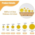 thumbnail image 2 of Plastic Sequins/Paillette Pendants Flake Paillette Flat Round Gold 8~25x0.2~0.4mm Hole: 1.4mm 880pcs/box, 2 of 9