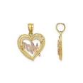thumbnail image 2 of Gem & Harmony MOM Heart Pendant Necklace in 14K Yellow Gold with Chain for Women, 2 of 5