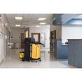 thumbnail image 5 of Rubbermaid Commercial Products Janitorial Cleaning Cart with Doors and Hood High Security, Black, 5 of 6