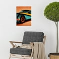 thumbnail image 2 of Colourful DeLorean Style Retro Car Poster Unframed Wall Art Print Poster Home Decor, 2 of 3