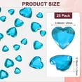 thumbnail image 3 of 25-Pack Heart Rhinestone, 25mm Acrylic Heart Rhinestone Stickers for Craft/Painting/Jewelry, Flat Back Plastic Gems Sticker [Water Blue], 3 of 6