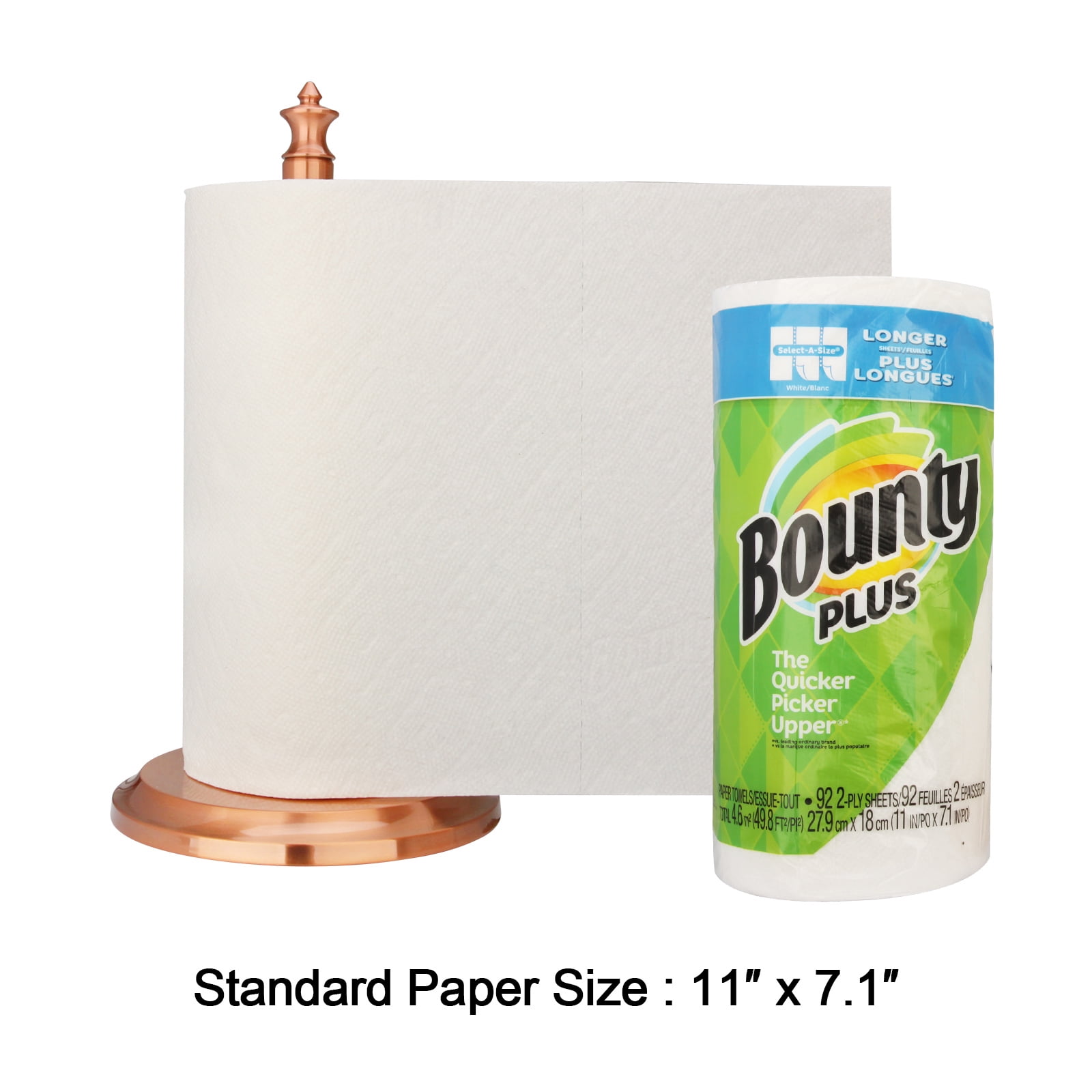 Akicon Paper Towel Holder Stand for Kitchen Countertop & Dining Room Table (Copper, Morden)