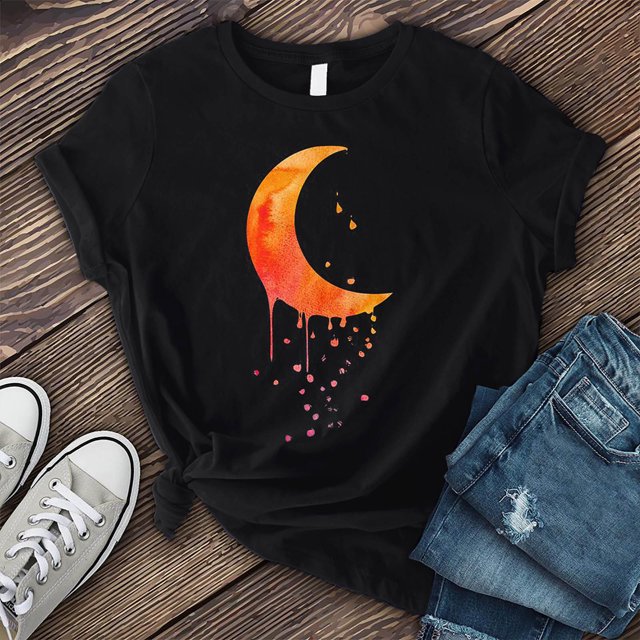 Levmjia T-Shirts d'Été pour Femmes Grande Taille à Manches Courtes en Liquidation Mode Femmes T-Shirt à Col Rond Imprimé Lune T-Shirt à Manches Courtes T-Shirt Décontracté Hauts