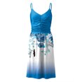 thumbnail image 6 of Summer Savings Clearance Summer Dresses For Women 2022 Plus Size Dress Boho Dress Beach Dresses Sleeveless Sling Dress A Line Spaghetti Strap Pleated No Pockets, 6 of 7